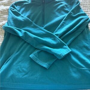 Teal Quarter-Zip Pullover